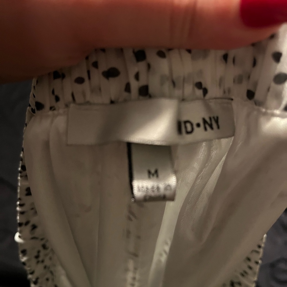 WDNY Pleated Polka Dot Skirt